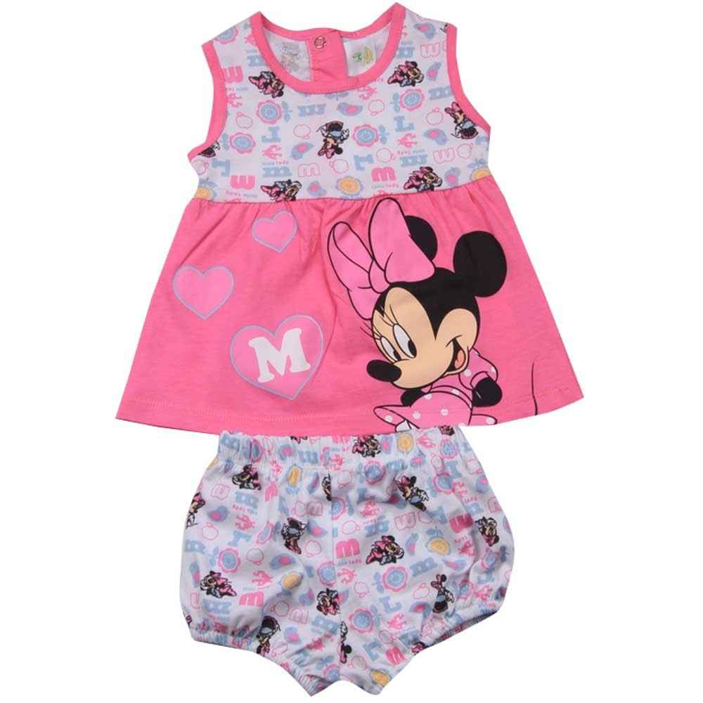 Minnie Mouse MN4390 Kız Bebek Elbisesi Pembe