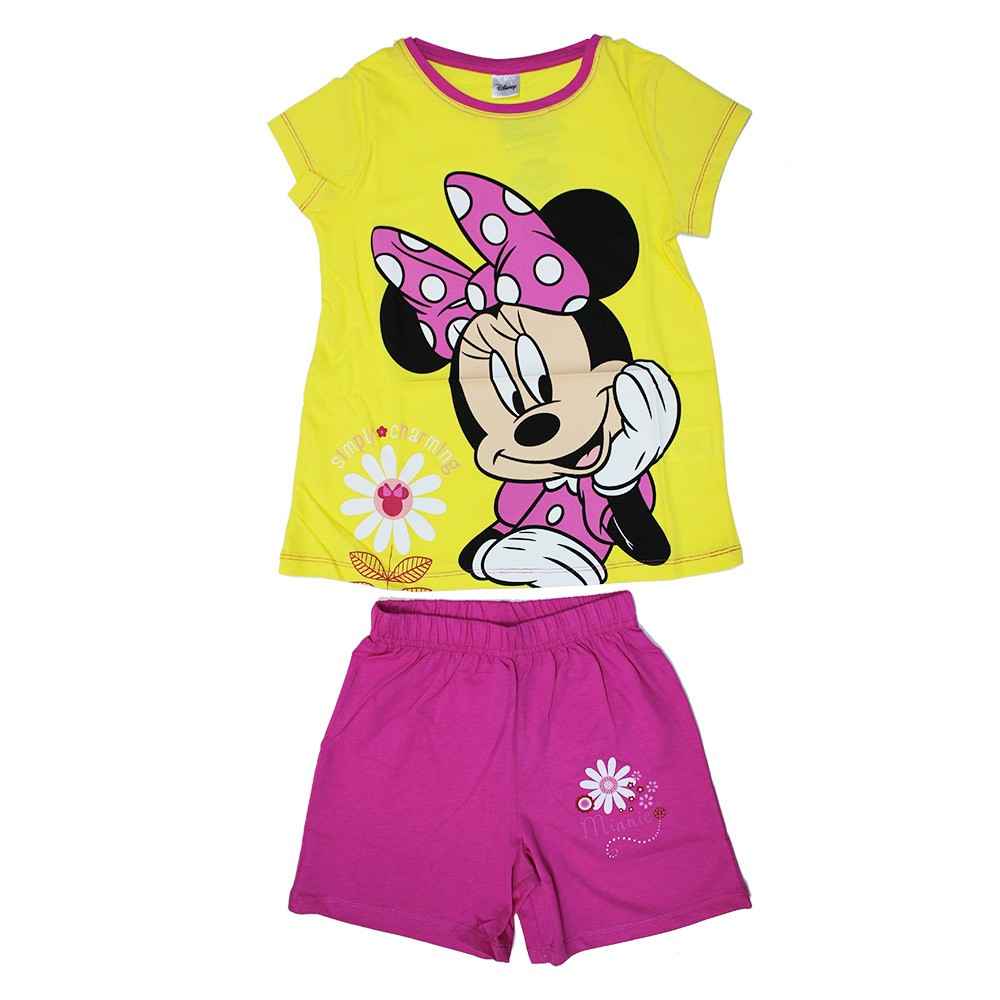 Minnie Mouse NN4098 Kız Pijama Takımı Sarı