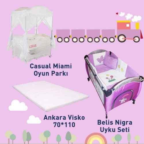 Casual Miami Oyun Parkı 70x110 Kampanyası Lila İlke Bebe
