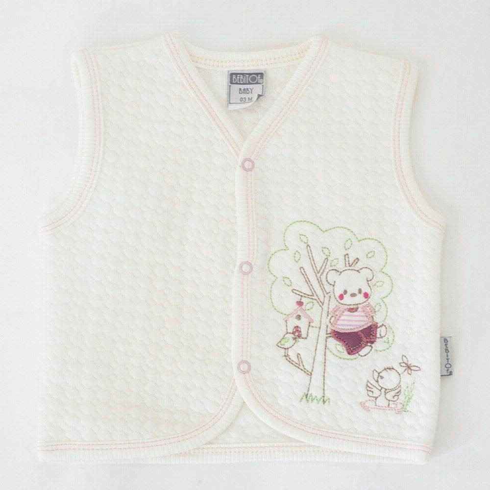 Bebitof 162 Değirmen Kapitone Bebek Yeleği Pembe
