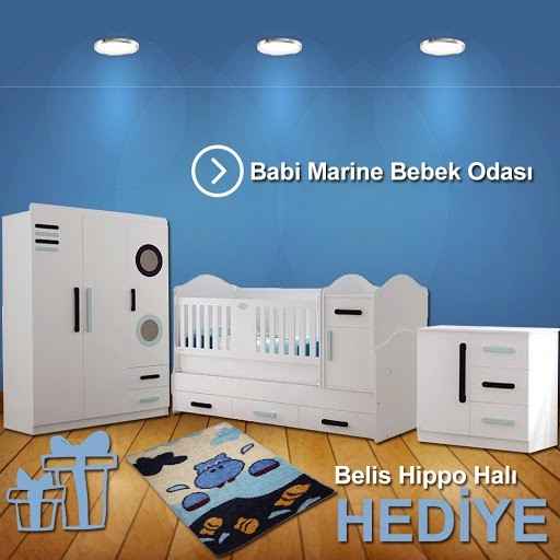 Babi Marine Bebek Odası + Belis Hippo Bebek Odası Halı 