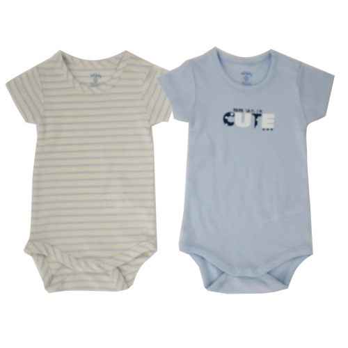 İdil Baby 6776 Erkek Bebek 2li Body Mavi