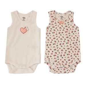 İdil Baby 6485 Bebek Body 2li Beyaz