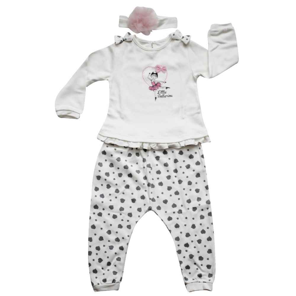 İdil Baby 6685 Kız Bebek Takımı 2li Baskılı
