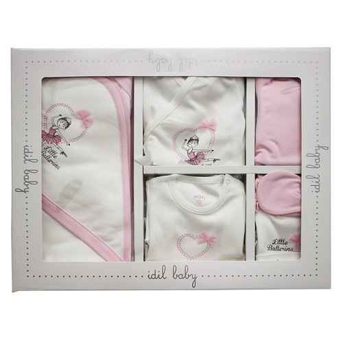 İdil Baby 6682 Kız Bebek Hastane Çıkış Seti 8li Pembe