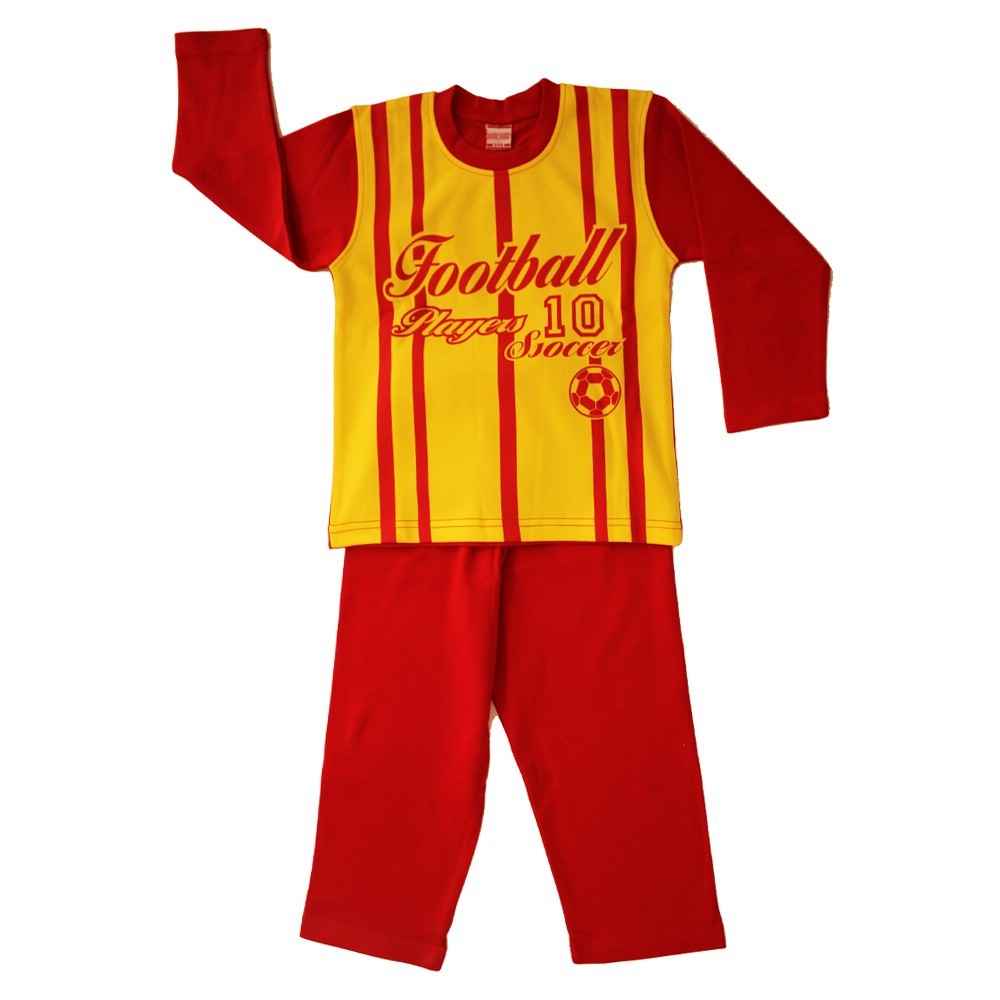 Roly Poly 1100 Fanatik Çocuk Pijama Takımı Sarı-Kırmızı