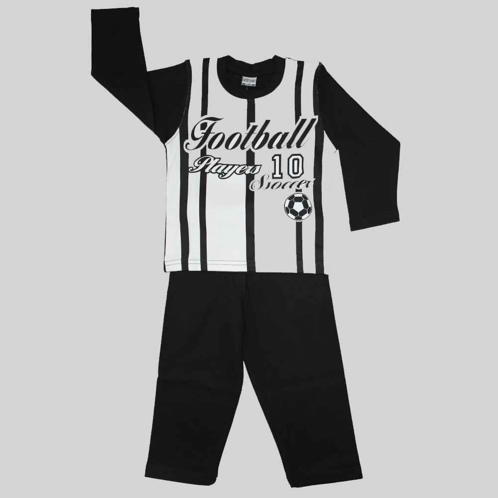 Roly Poly 1100 Fanatik Çocuk Pijama Takımı Siyah-Beyaz
