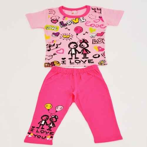 Roly Poly 1560 Kız Çocuk Pijama Takımı Pembe-Fuşya