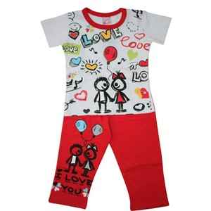 Roly Poly 1560 Kız Çocuk Pijama Takımı Beyaz-Kırmızı