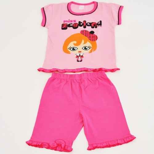 Roly Poly 1383 Kız Kaprili Pijama Takımı Pembe-Fuşya
