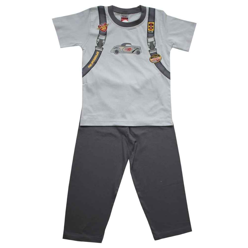Roly Poly 1510 Çanta Baskılı Pijama Takımı  Gri