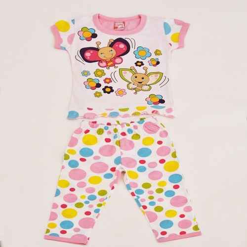 Roly Poly 1561 Kelebekli Kız Çocuk Pijama Takımı Pembe