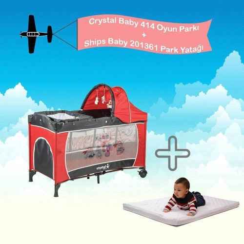 Crystal Baby 414 Vanetta Park Yatak Kampanyası 60x120 Kırmızı