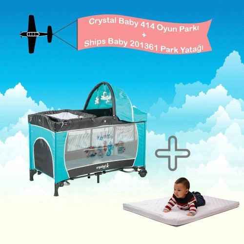 Crystal Baby 414 Vanetta Park Yatak Kampanyası 60x120 Turkuaz