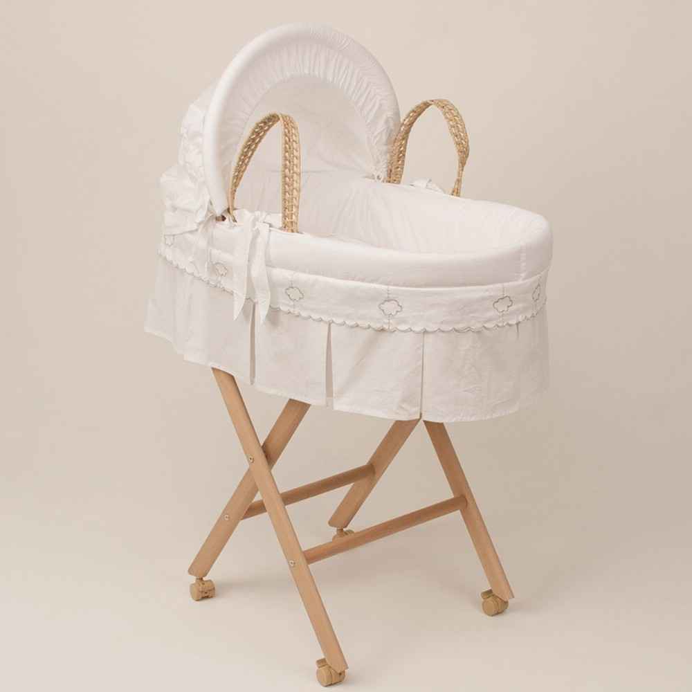 Funna Baby Luna Chic Hasır Sepet Beyaz 