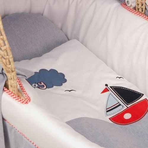 Funna Baby Marine Hasır Sepet Lacivert 