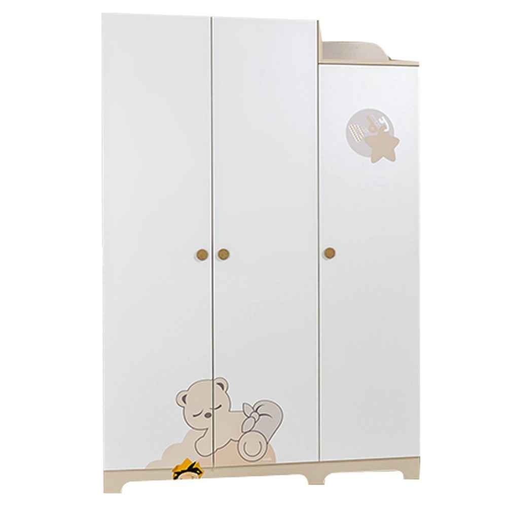 Coalo Sleepy Bear Bebek Odası 3 Kapılı Dolap 