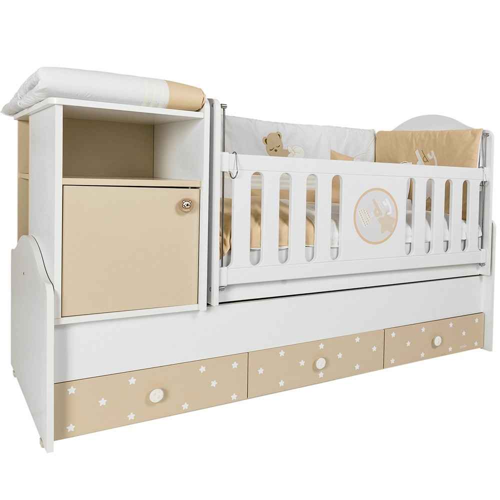 Coalo Sleepy Bear Bebek Odası 80x180 Büyüyen Beşik 