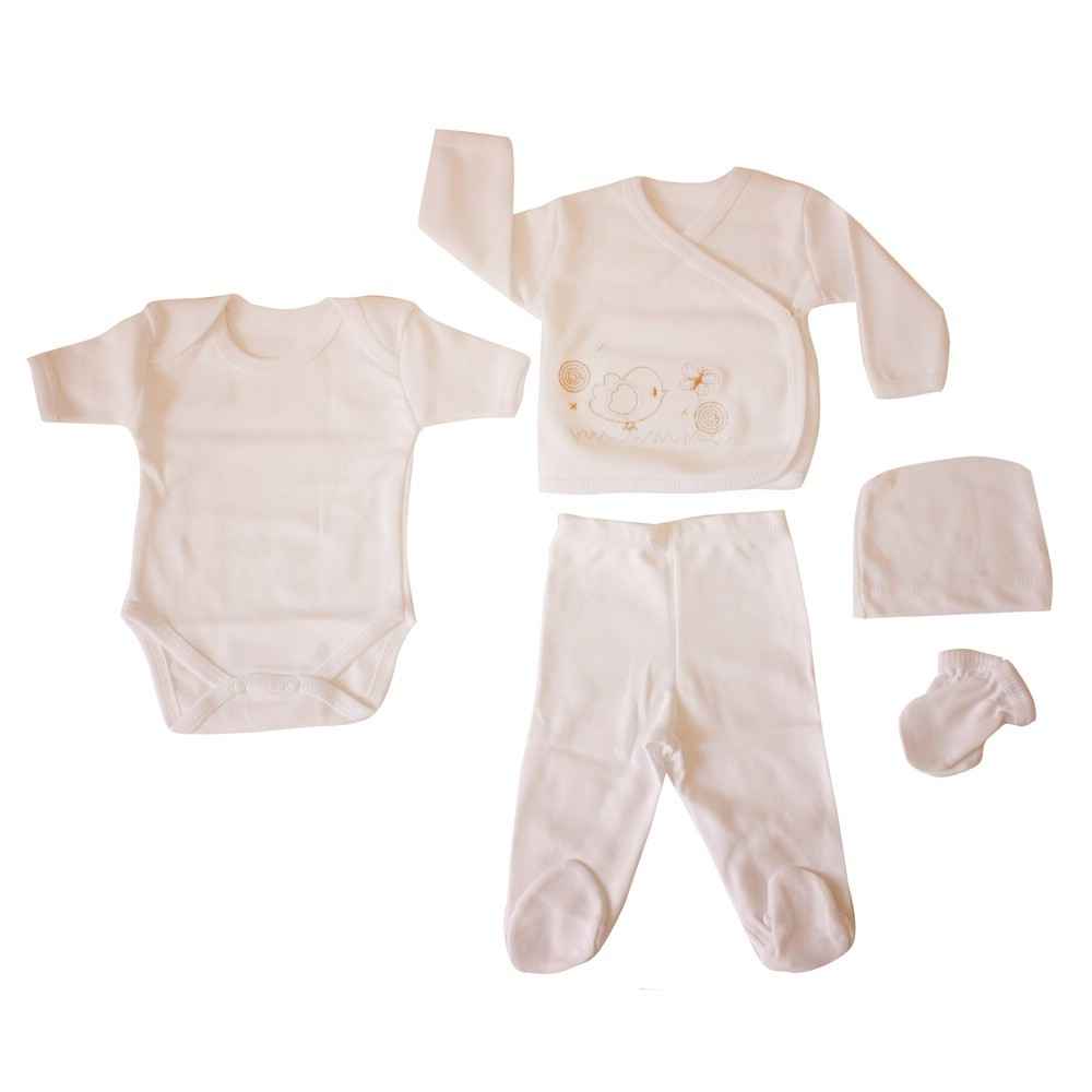 Babyem 022 Prematüre Zıbın Seti 5li Beyaz