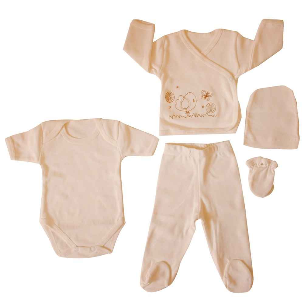 Babyem 022 Prematüre Zıbın Seti 5li Ekru