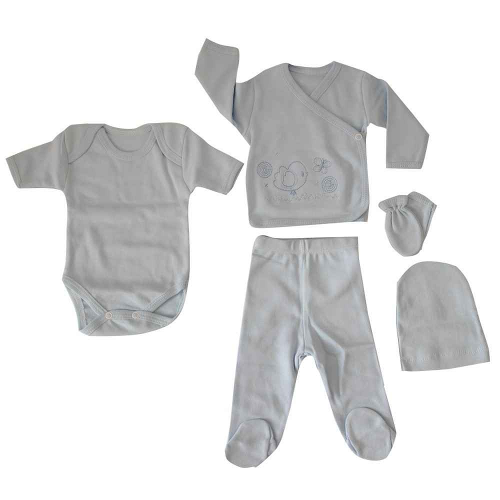 Babyem 022 Prematüre Zıbın Seti 5li Mavi