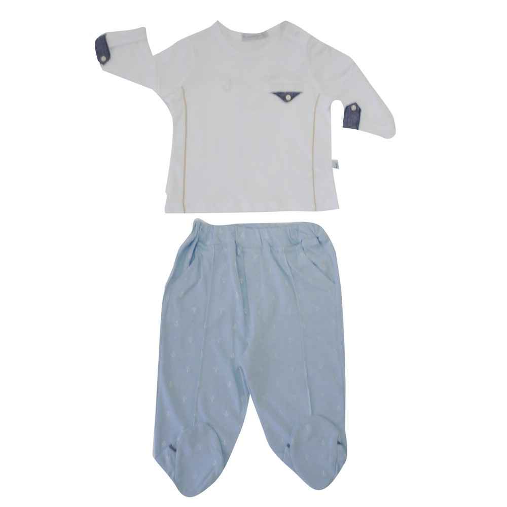Flexi 471134 2li Bebek Takımı Beyaz-Mavi