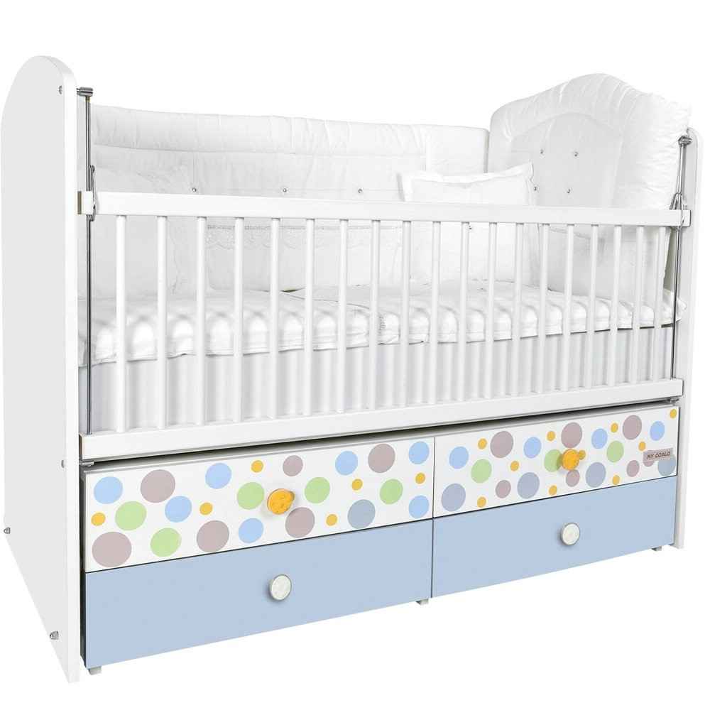 Coalo My Coalo 60x120 Çıtalı Sallanır Bebek Beşiği Mavi