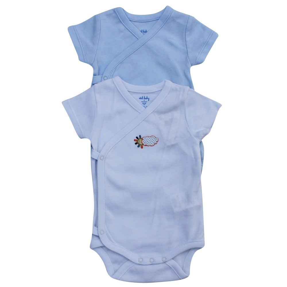 İdil Baby 6622 Erkek Bebek 2li Body Mavi