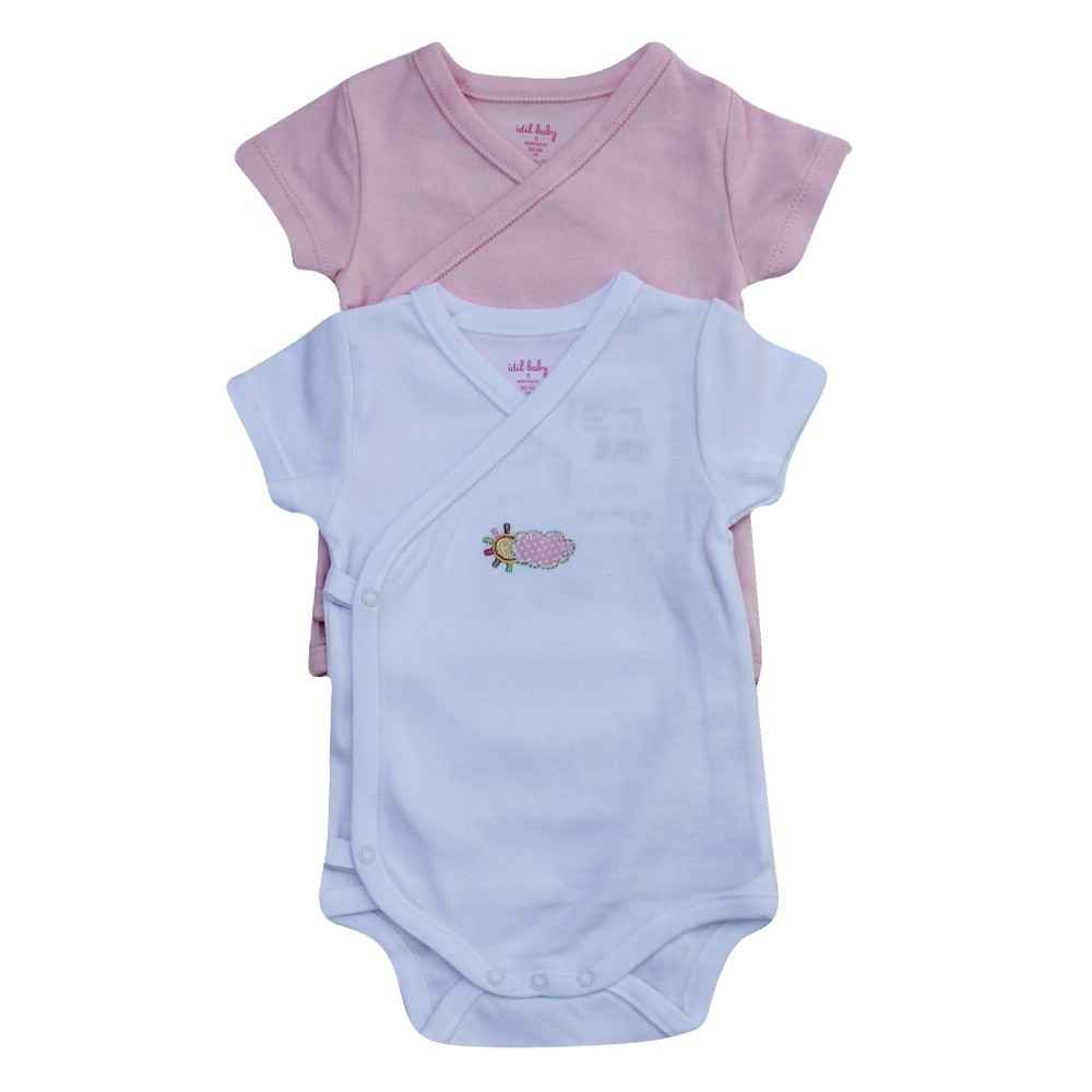 İdil Baby 6827 Kız Bebek 2li Body Pembe