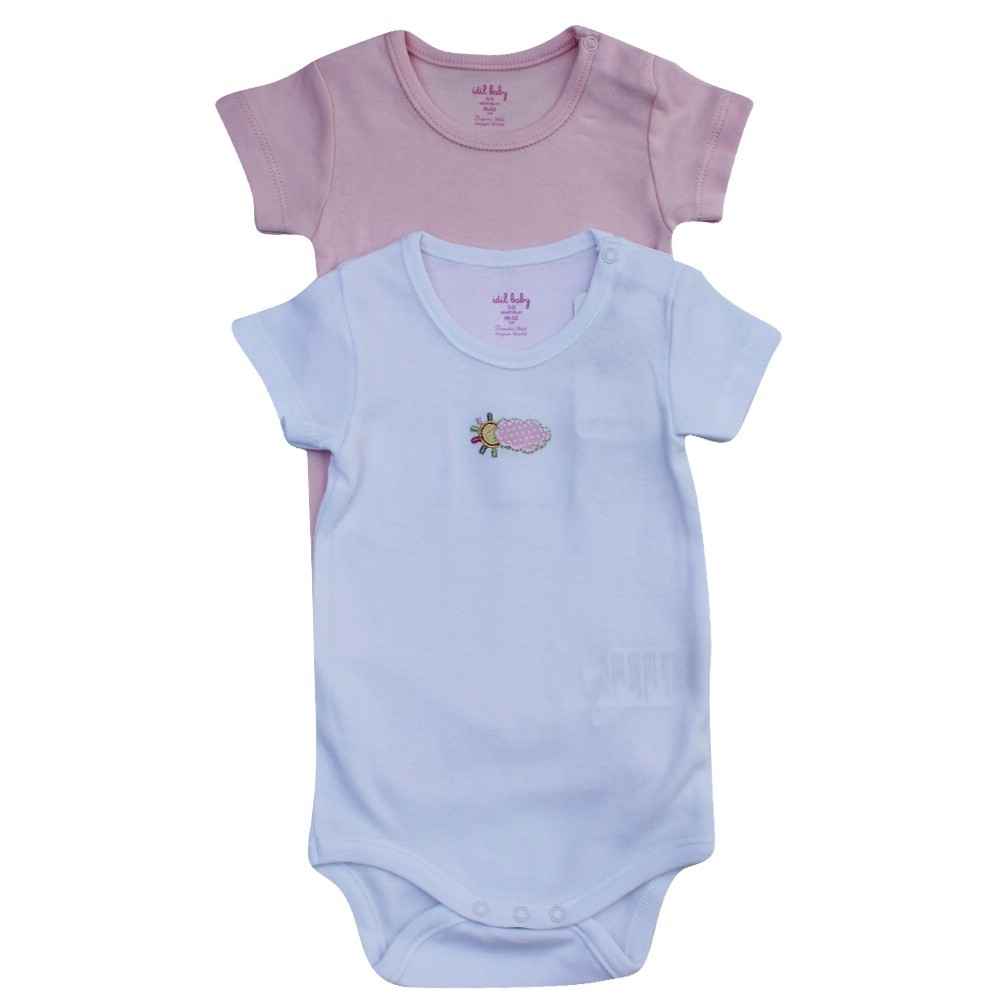 İdil Baby 6828 Kız Bebek Body 2li Pembe