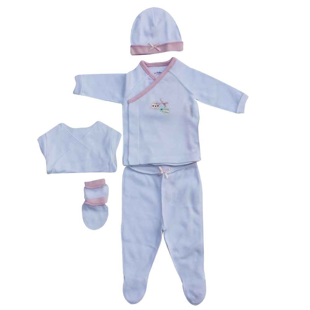 İdil Baby 6501 Prematüre Kız Bebek Zıbın Takımı Beyaz