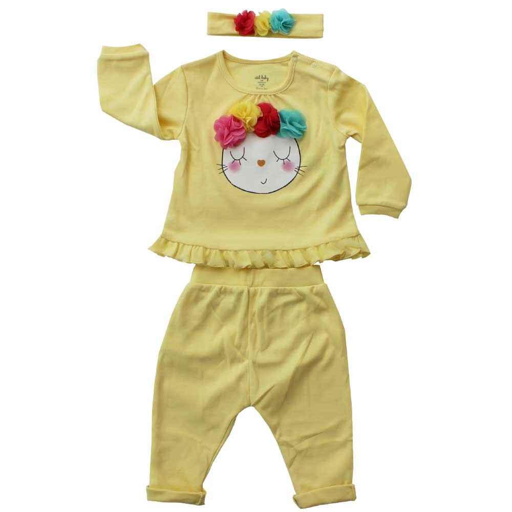 İdil Baby 6821 2li Bebek Takımı Sarı