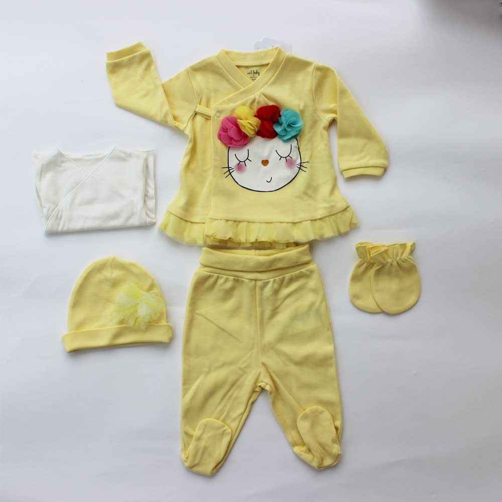 İdil Baby 6820 Bebek Hastane Çıkışı 5li Set Sarı