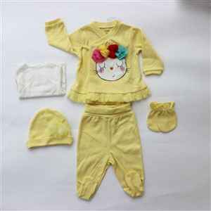 İdil Baby 6820 Bebek Hastane Çıkışı 5li Set Sarı