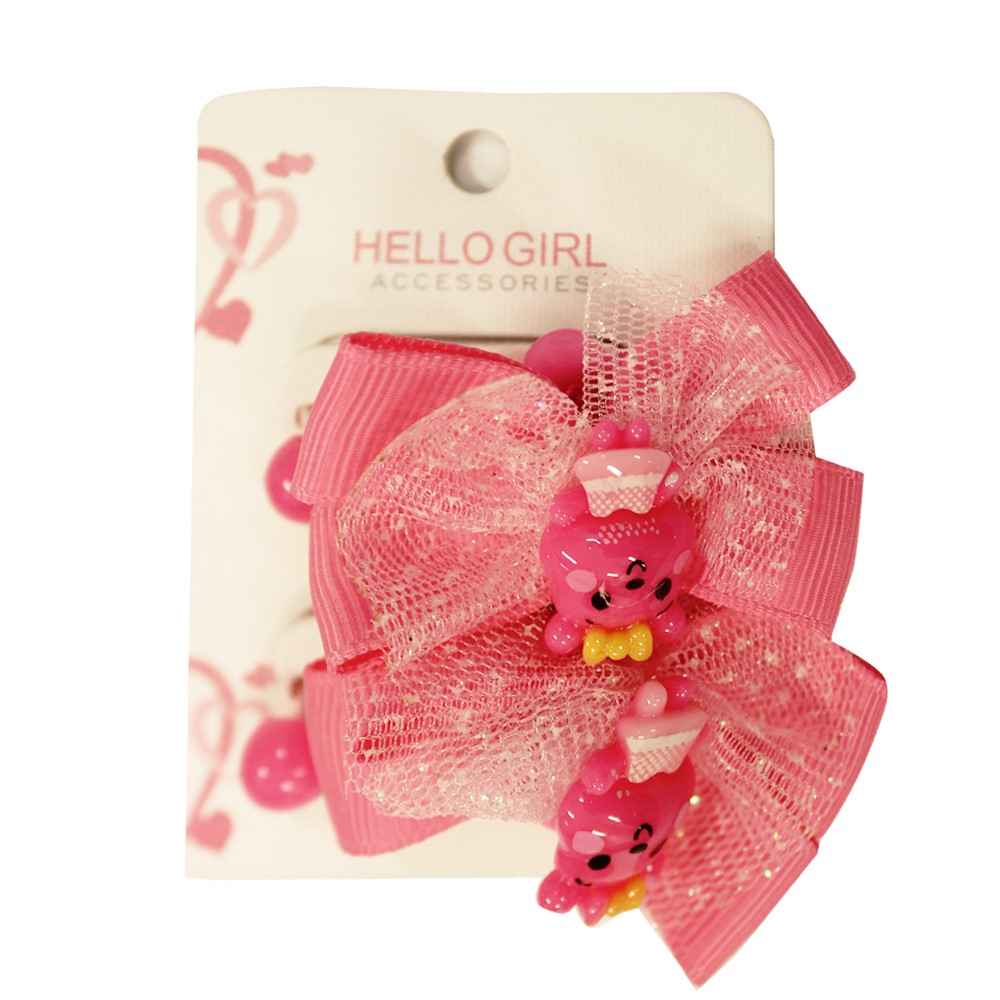 Hello N709-3 Kız Çocuk Tokası 2li Fuşya