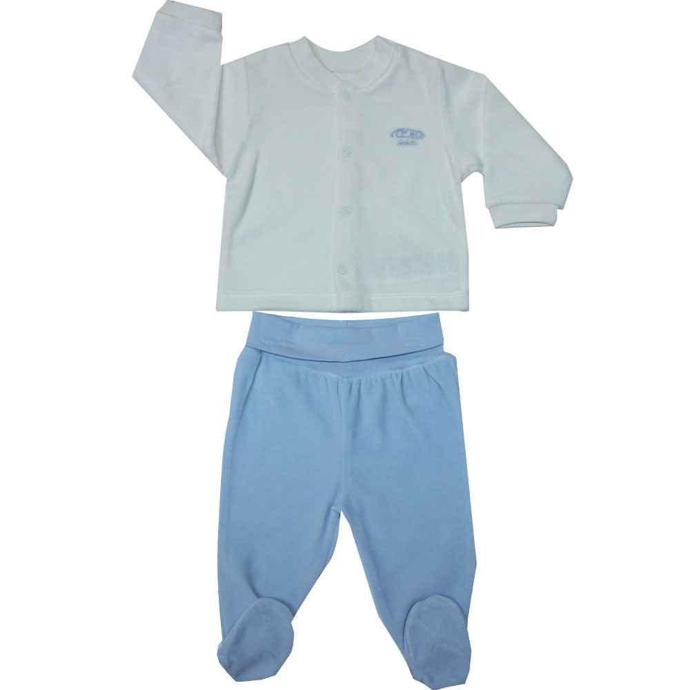 Bebetto Shoes F820 Kadife Mini Pijama Takımı  Mavi