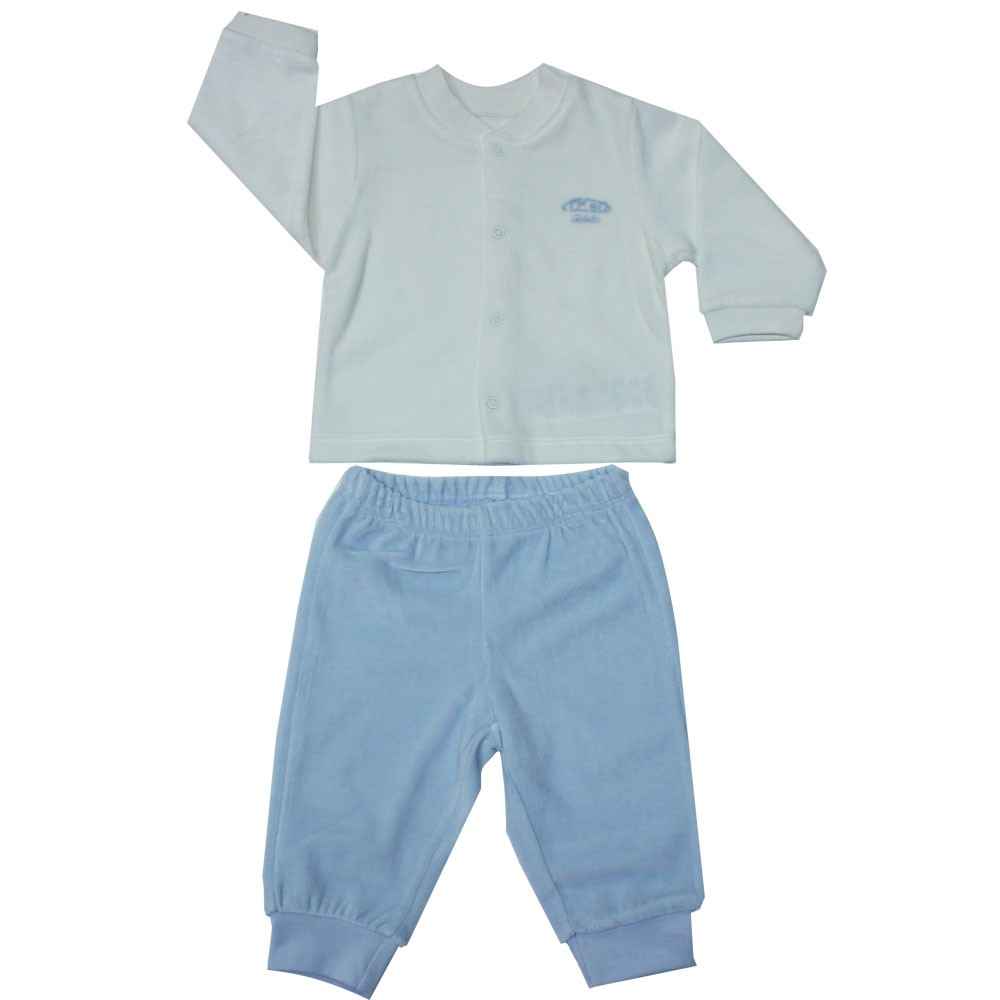 Bebetto Shoes F819 Kadife Pijama Takımı Mavi