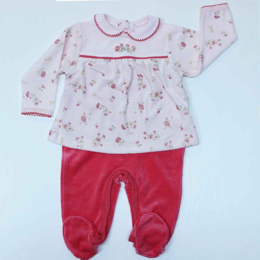 Bebetto K1159  Kadife Elbise Tulum Rose Somon
