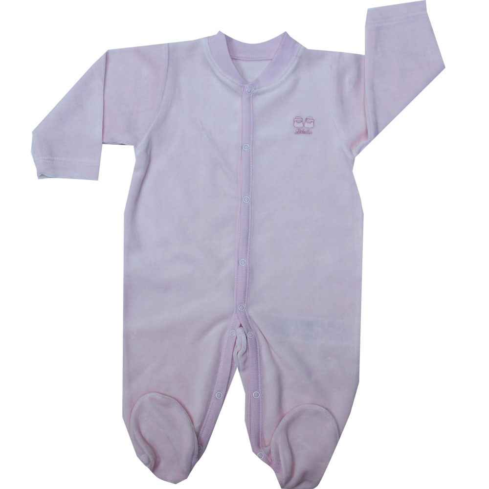 Bebetto Shoes T841 Kadife Bebek Tulumu Pembe