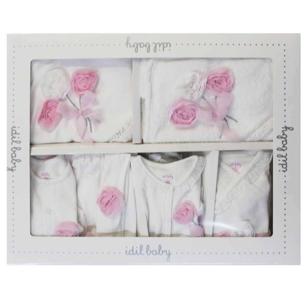 İdil Baby 6711 Kız Bebek Hastane Çıkış Seti 20li Krem