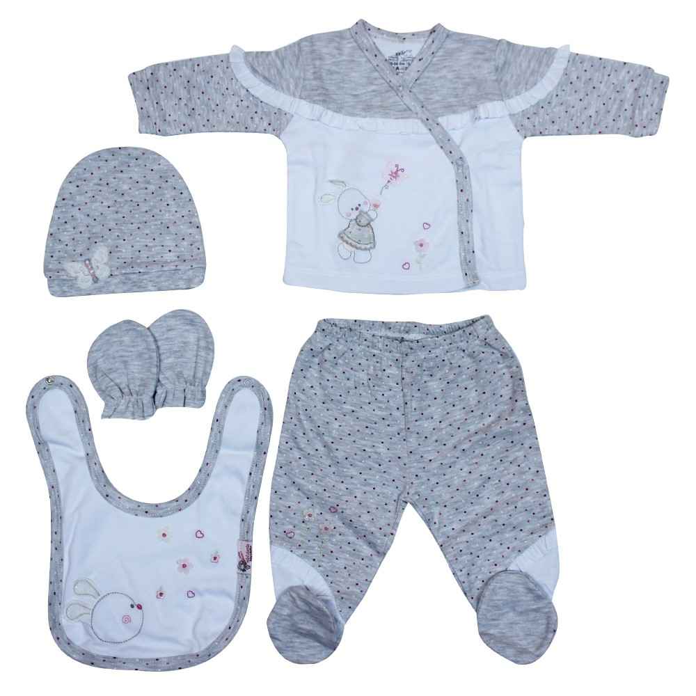 Mini Damla 41755 Menanjlı Puanlı Hastane Çıkışı 5li Set Gri