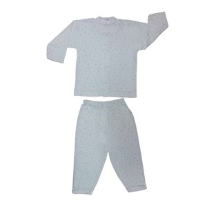 Sebi Bebe 52230 Yıldızlı Çocuk Pijama Takımı Krem