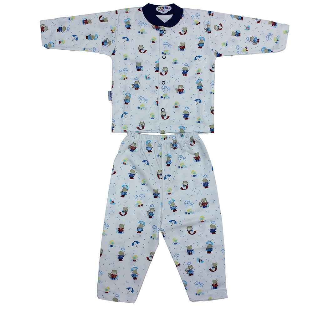 Sebi Bebe 51031 Şemsiyeli Bebek Pijama Takımı Lacivert