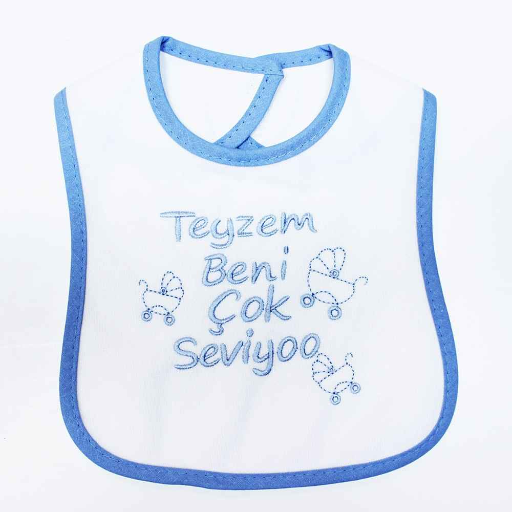 Sebi Bebe 53420 Teyzem Beni Çok Seviyor Mama Önlüğü Mavi