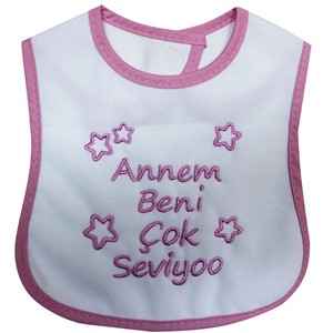 Sebi Bebe 53420 Annem Beni Çok Seviyo Mama Önlüğü Pembe