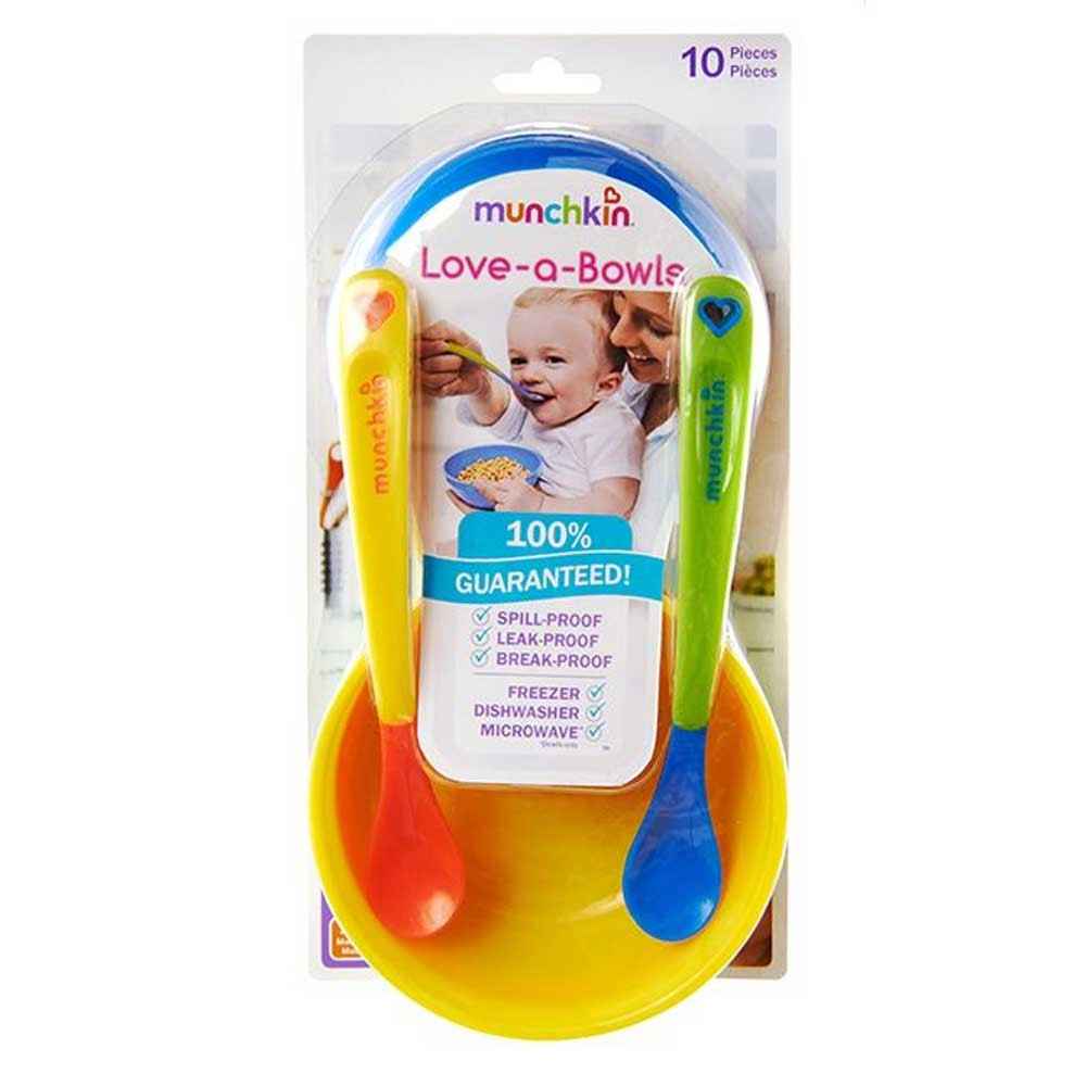 Munchkin 4 Kapaklı Kase ve 2li Kaşık Seti 