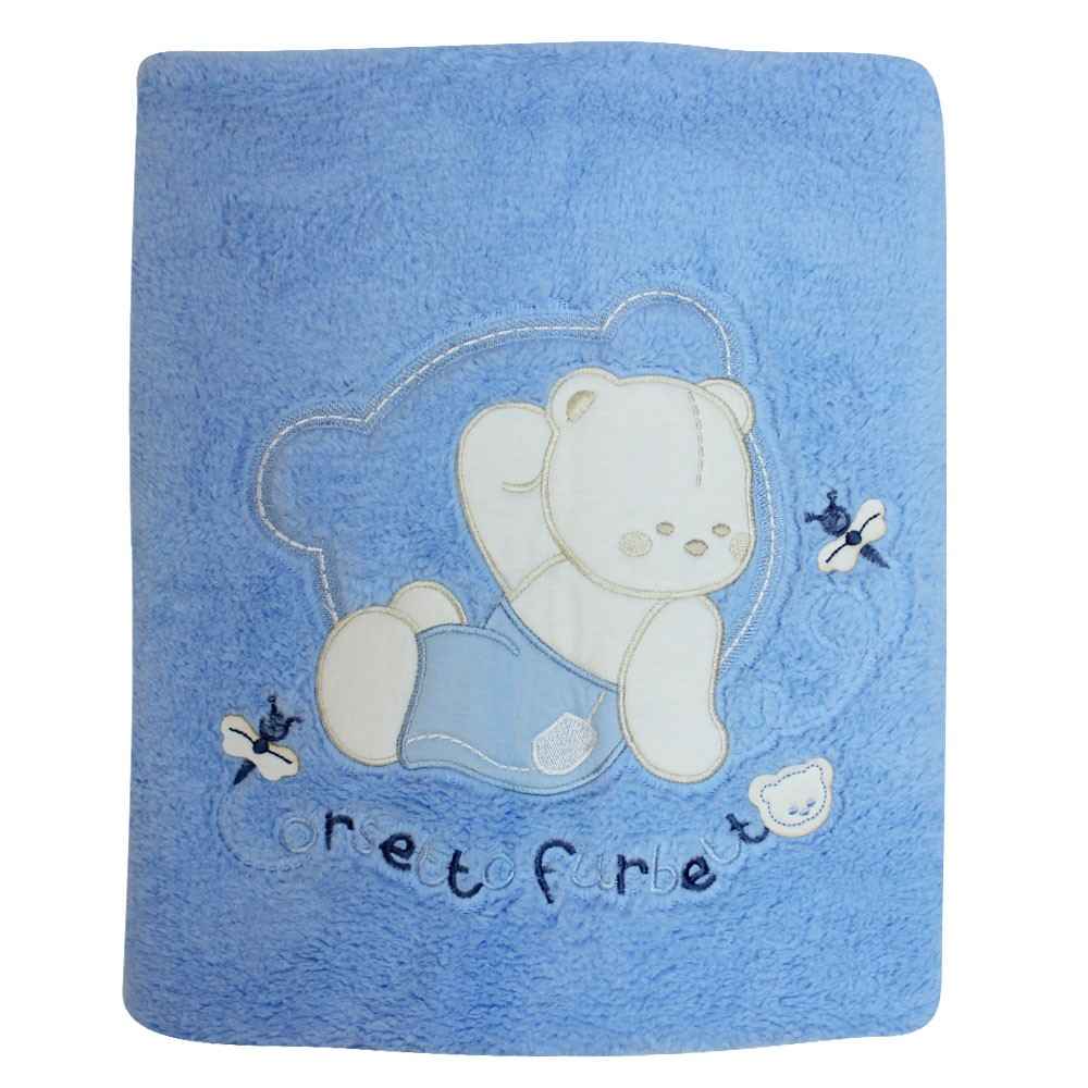 Şan Bebe 6180 Welsoft Bebek Battaniyesi Mavi İlke Bebe