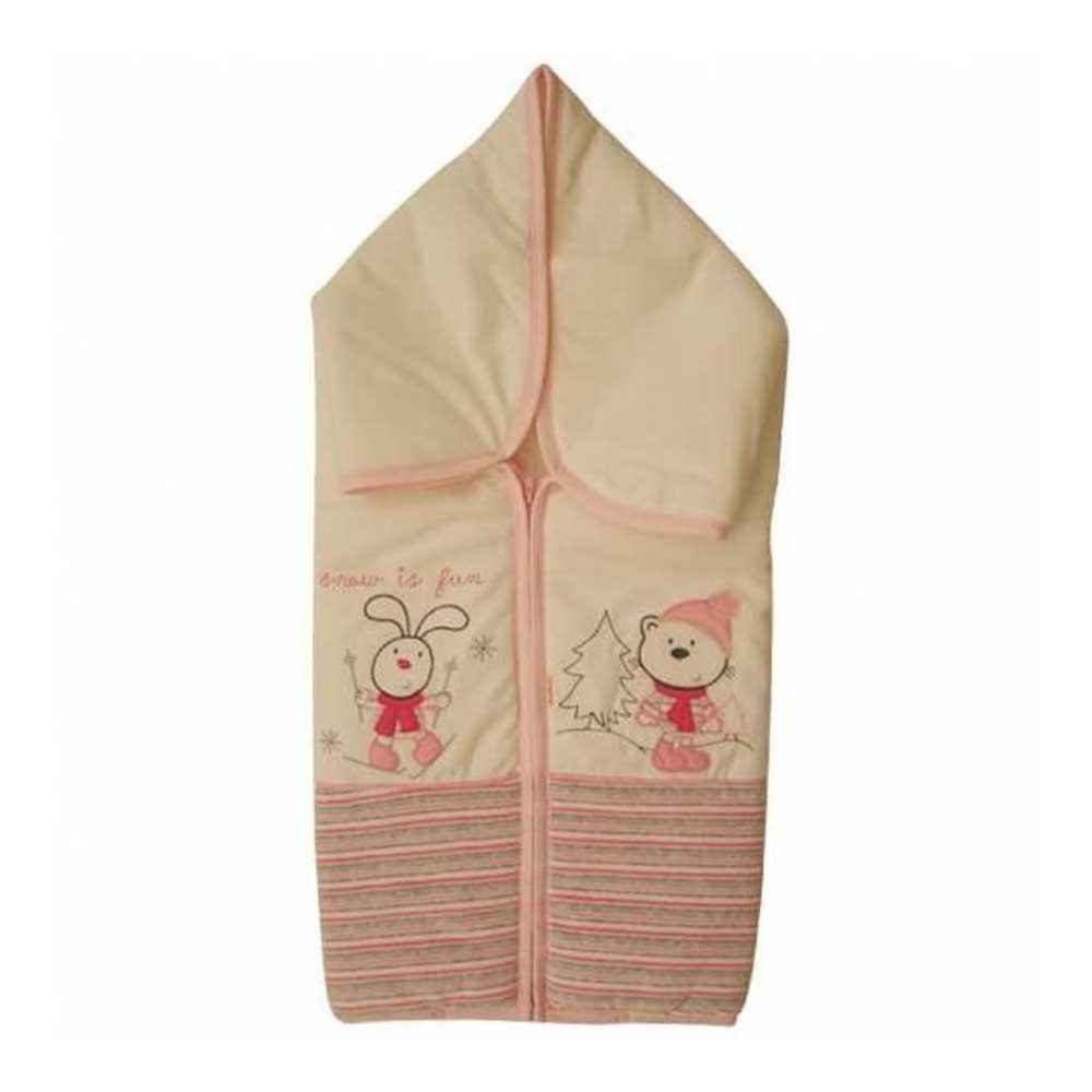 Tomuycuk 460079 Çizgili Winter Bebek Battaniyesi Pembe