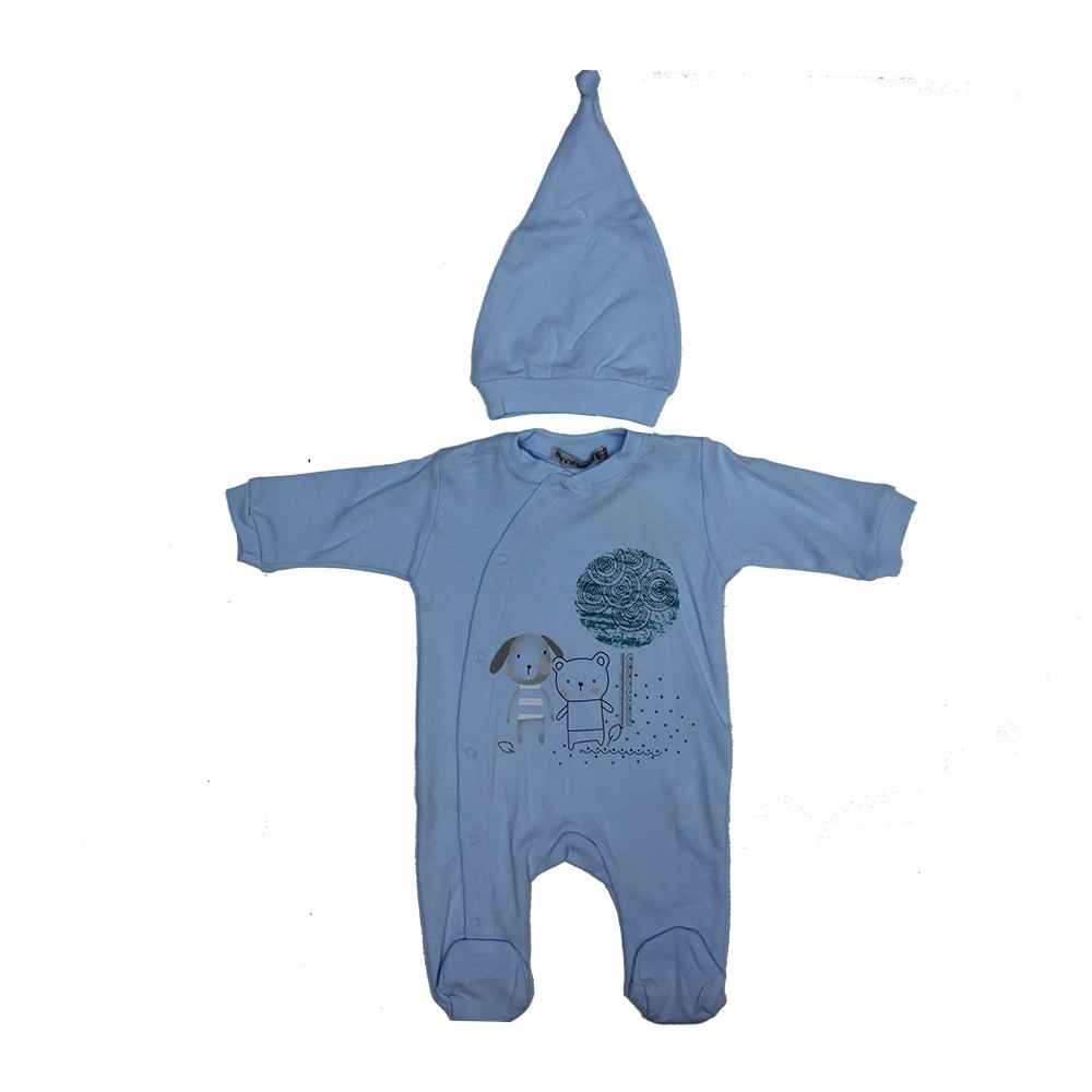 Bonne Baby 382243 Bebek Tulumu Mavi
