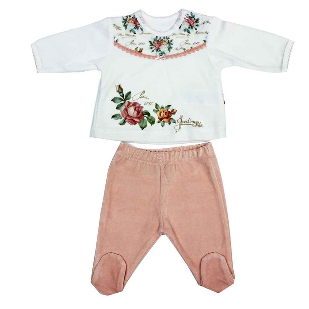 Baby Center 67832 Paris 2li Bebek Takımı Somon